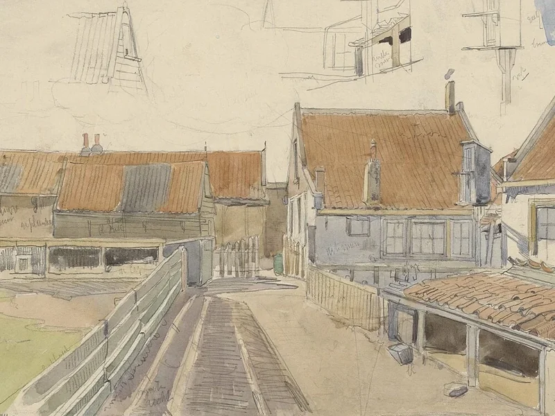 1864-Jan Hanau - Case nel Vinkenbuurt